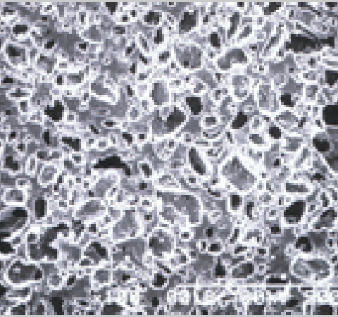 CローラーSSタイプの連続気孔組織構造